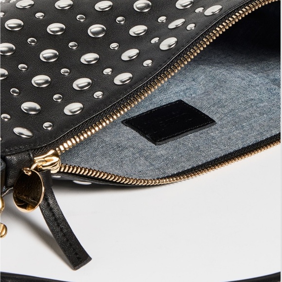 Clare V Petit Moyen Black W/ Silver Studs NWT RARE - Picture 3 of 17